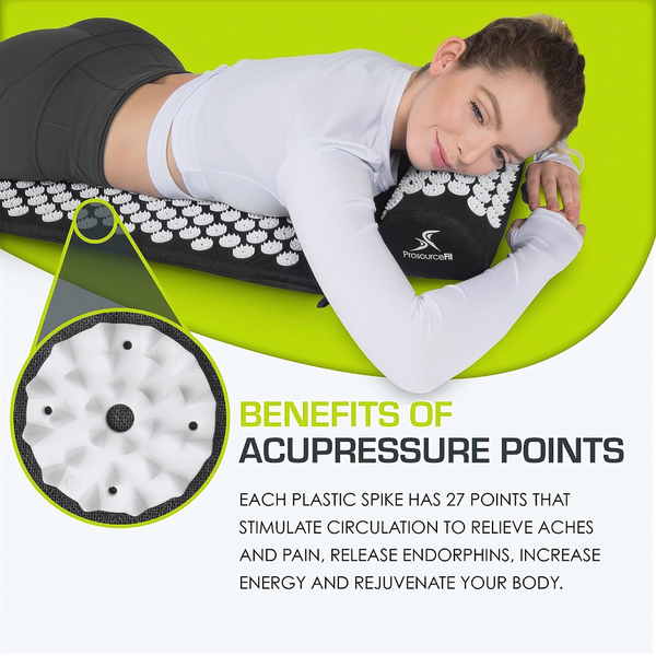 Acupressure Yoga Mat & Pillow - Spike Massage Set