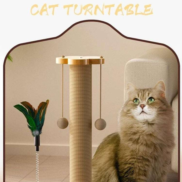 Interactive Wooden Cat Toy