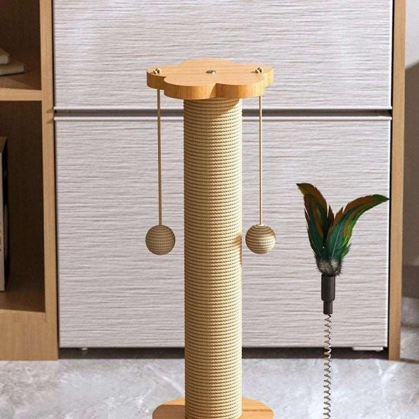 Interactive Wooden Cat Toy