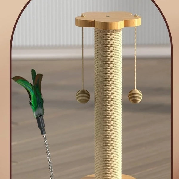 Interactive Wooden Cat Toy