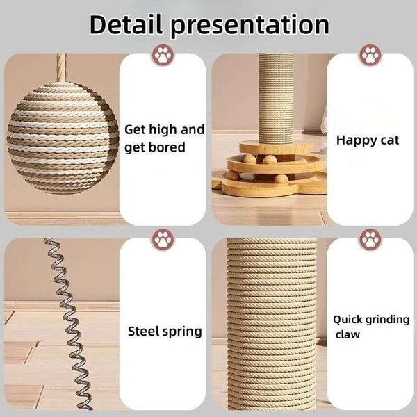 Interactive Wooden Cat Toy