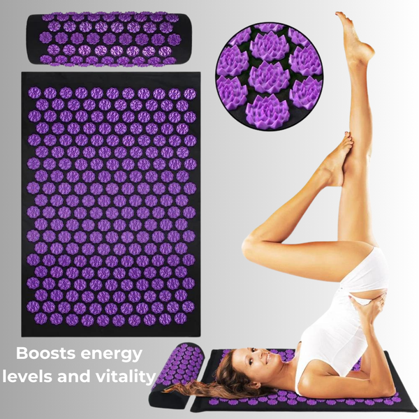 Acupressure Yoga Mat & Pillow - Spike Massage Set