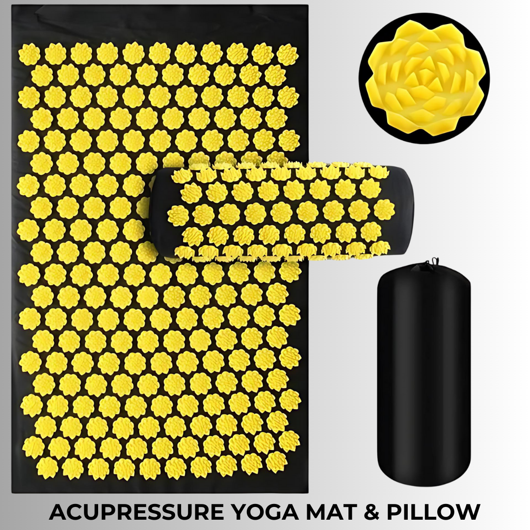 Acupressure Yoga Mat & Pillow - Spike Massage Set